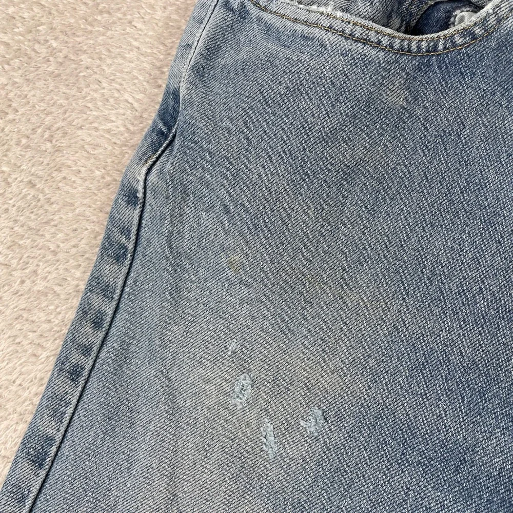 Carhartt Traditional Fit Jeans Mens 30x34 Blue Distressed Workwear Denim Pants
